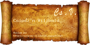 Csipán Vilibald névjegykártya